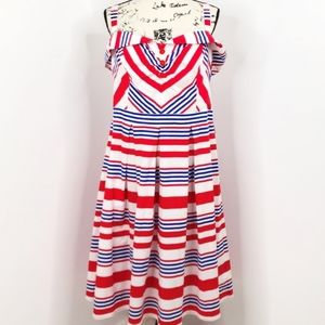 ELOQUII Americana Dress (Red, White, and Blue)